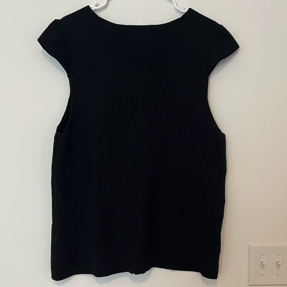 Anthropologie The Willa Black Oversized Sweater Vest| Size S - Picture 3 of 7